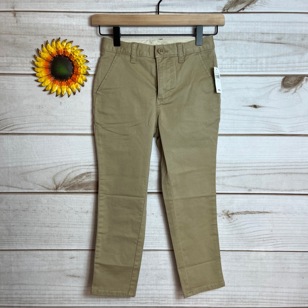 GAP Kids Boys Khaki‎ Pants Size 6 Adjustable Waist Classic Casual NWT